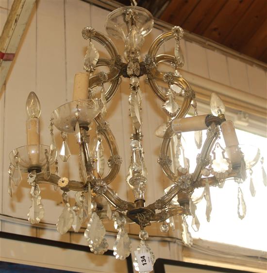 Cut glass chandelier